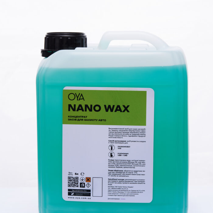Засіб для захисту кузова авто від OYA, Nano Wax - 5л.